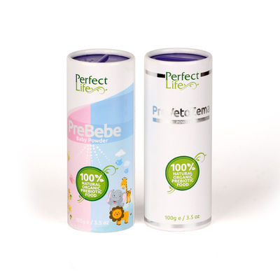 Cosmetic Powder Cardboard Paper Tube Packaging CMYK With Shake Top