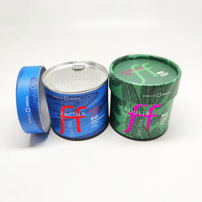 Eco Friendly Food Grade Composite Aluminum Foil Liner Airtight Paper Tube Cans for Bakery Cafe Power Cookie Chocolate Snacks