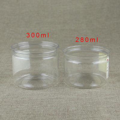 Custom Round PET Pop Top Can Clear Pet Jars Food Nuts Packaging