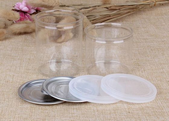 Moistureproof Recycle Clear Pet Jars PET Plastic Food Cans For Powder / Drink