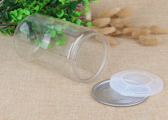 SGS QS Transparent Bean Plastic Pet Jars 38g 92 Mm Height Yellow