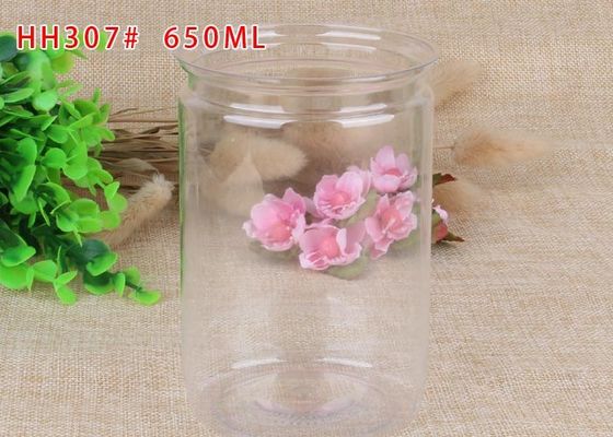 650ml Easy Open End PET Can Canister Air - Proof For Dried Food Transparent