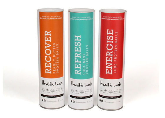 Recyclable Tea Paper Tube Packaging , CMYK Pantone FDA Cardboard Cylinder Tubes Coustomized