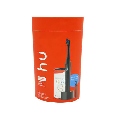 Red FDA Paper Cans Packaging Craft Storage Twist Oval Toothbrush Recyclable Kraft Paper Tube