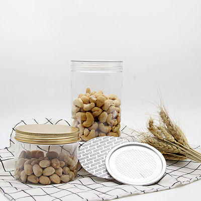 Logo Printing Cake Container Different Capacity Plastic Can with Aluminum Cap for Cake