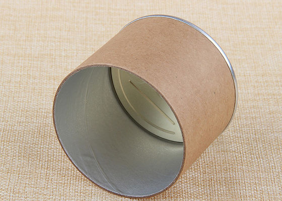 Composite Aluminium Easy Open Paper Tube Packaging With PE Plastic Cap / Kraft Paper