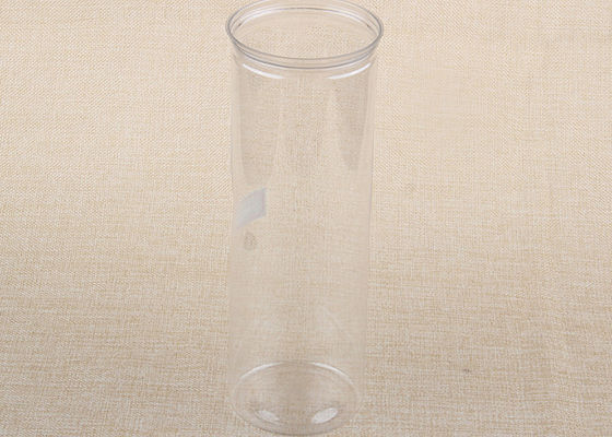 401# 1000ml Round Clear Plastic Cylinder PET Food Grade Easy Open Can Tank