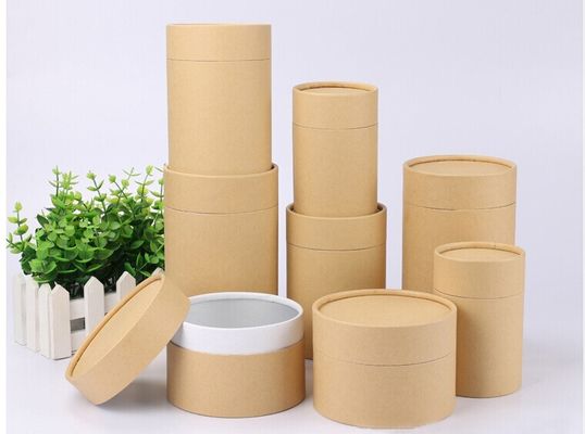 Customised Food Grade Natural Brown Kraft Label Plain Cradboard Paper Tube