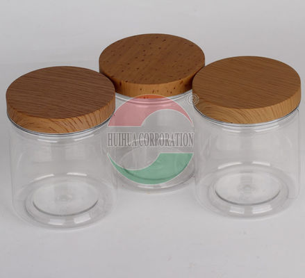 Clear Wide Mouth Plastic Jar Recycled Pet Plastic Bottles With Screw Cap