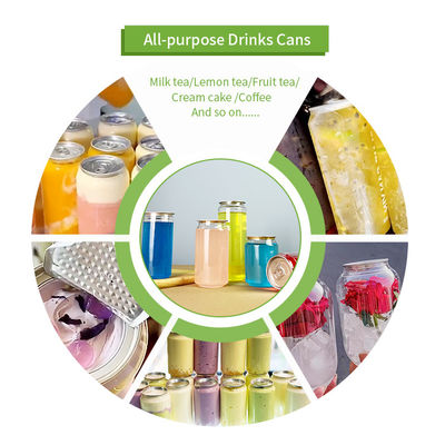 650ml Food Grade PET Cylinder Eco Friendly Clear Plastic Water Drink Jar