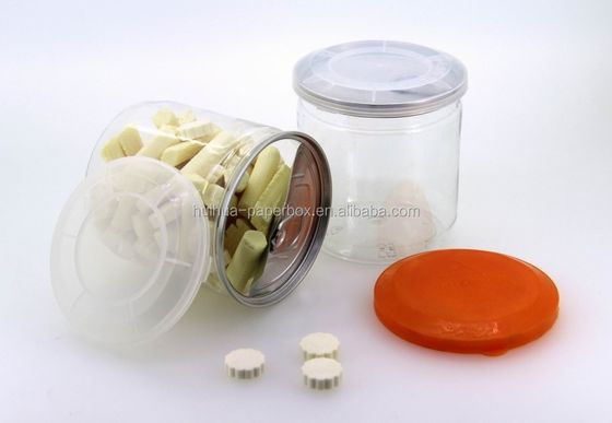 Clear Pet Jars Plastic Container For Powder Nuts