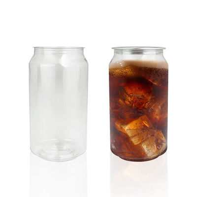 Wholesale 250ml 350ml 500ml Strong PET Plastic Bottles For Beverages With Aluminum End