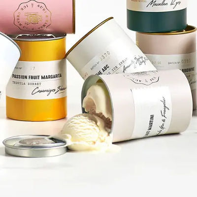 Eco-Friendly Round Paper Box Ice Cream Cardboard Paper Tube For Sustainable Packaging