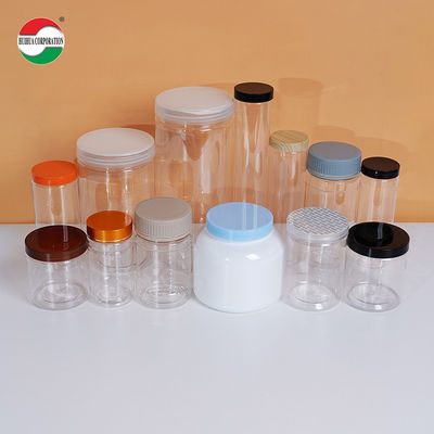 High Transparent Airting Plastic Can with Screw Top for Nuts Peanuts