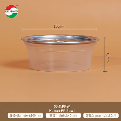 High-temperature Sterilization Heat Resistance and Freezen Container PP Material Plastic Can PP Bowl with Aluminum Easy Open Lids PE Cap for Pepperpaste