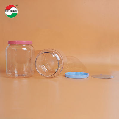1100ml OEM Customized Color PET Cap Transparent PET Plastic Can for Milk Powder