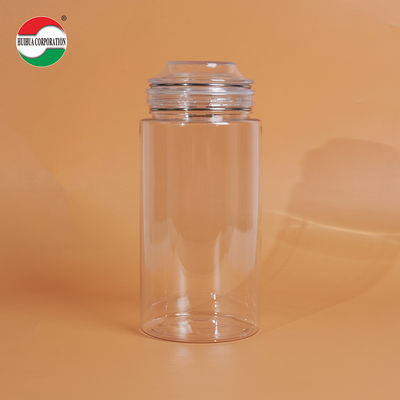 Good Airtight OEM Customized Big Capacity PET Plastic Jar PET Can with Seal Ring Screw Top 1000ml 1200ml 1400ml 1600ml Food Grade