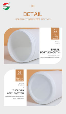 1750ML HDPE Bottle Screw Lip Eco-Friendly Material Food Grade Body Printing Plastic Cylinder HMD1750-130