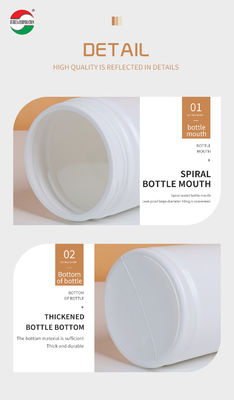1000ML Clear Plastic Cylinder HDPE Bottle With Screw Lid For Health Products Packaging HMD1000-88 Eco-Friendly