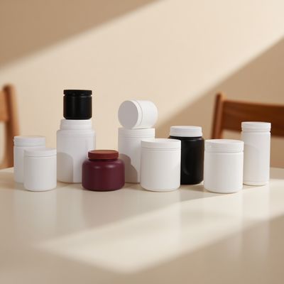 Customized Sizes Clear Plastic Cylinder HDPE Bottle With Screw Lid For Health Products Packaging Eco-Friendly And Food Grade Material