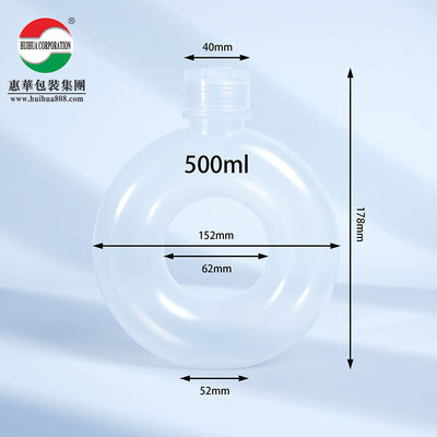 500ml Clear Food Grade PP Bottle for Beverage Juice