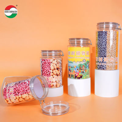 Low MOQ Good Airtight 1000ml 1500ml 1800ml PET Jar Plastic Can for Storage