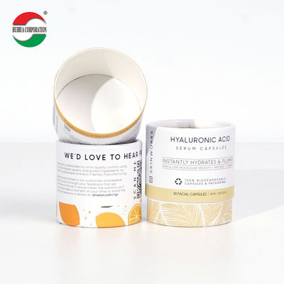 Eco Friendly Round Cardboard Powder Container Cookie Coffee Bean Food Paper Tube Tea Packaging