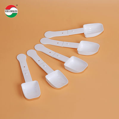 Wholesale Foldable White PP 10ML Solid State Dual-Use Food Grade Plastic Scoop Measuring Scoop