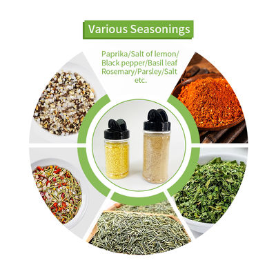 Wholesale Sample Provided Plastic Spice Jars Bottles Containers With Black Lid Perfect for Storing Spice and Powders