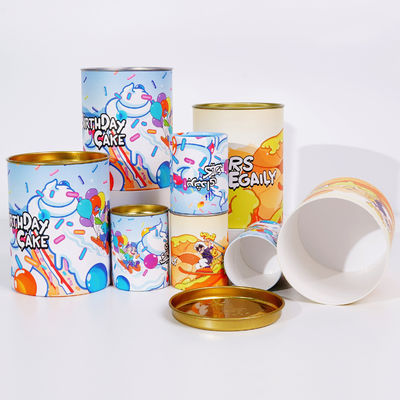 Ice Cream Paper Squeeze Tube Ice Cream Packaging Food Paper Tube With Tin Lid Ice Cream Paper Tube