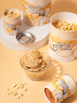 Ice Cream Paper Squeeze Tube Ice Cream Packaging Food Paper Tube With Tin Lid Ice Cream Paper Tube