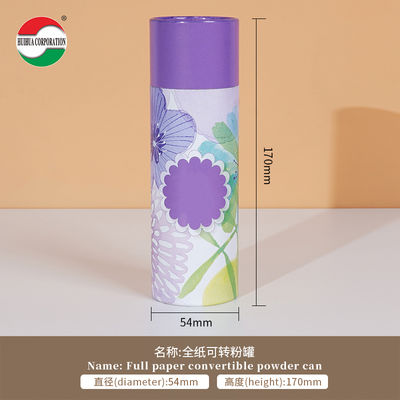 Made in China Packaging Factory Kraft Paper Material White Cardboard Paper Tube Packaging for Powder with Small Hole Switch Cover