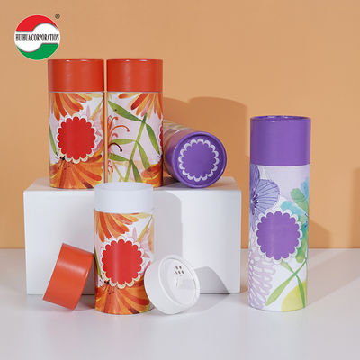 Made in China Packaging Factory Kraft Paper Material White Cardboard Paper Tube Packaging for Powder with Small Hole Switch Cover