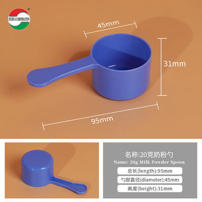 20g Food Grade Biodegradable Measuring Food Short Handle Small Scoop PP Custom Plastic Spoons