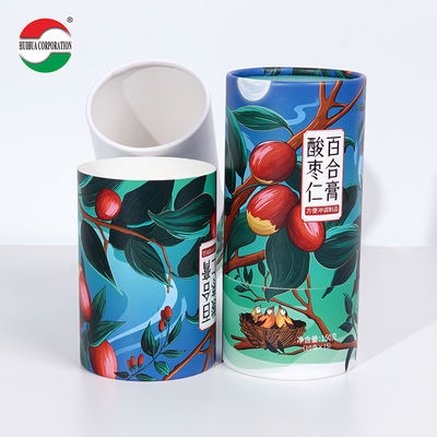 Factory Price Recyclable Food Grade Cylinder White Cardboard Paper Jar Paper Tube Packaging