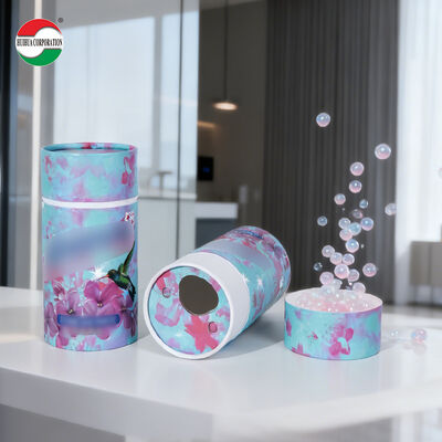 Customized Cylinder Packaging Tube for Branding Products Boxes with Window and Big Open for Laundry Perfume Beads Cosmetic