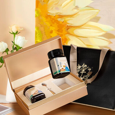 Custom Cardboard Honey Sachet Glass Jar Packing Gift Box Luxury Empty Honey Bottle Jar Packaging Box