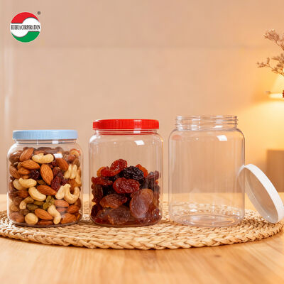 2000ml 2200ml 2625ml Wide Mouth Candy Jar Plastic PET Storage Container Packaging with Screw Cap