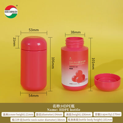 Food Grade HDPE Medicine Pill Tablet Capsule Packaging Plastic Bottles With Screw Cap