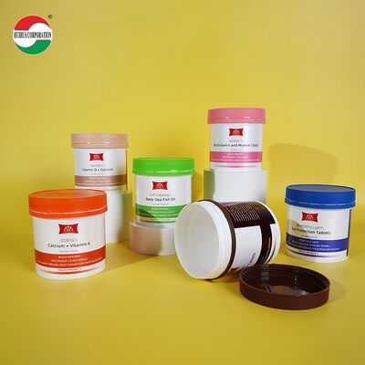 Food Grade Customized Plastic Bottle HDPE Soft Touch Medicine Pill Bottles Screw Cap Packaging