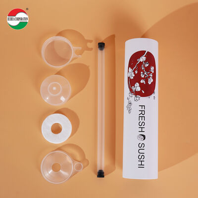 Custom Printed Eco-friendly Push Pop Sushi Cylinder Paper Tube Disposable Food Grade Sushi Packaging