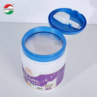 2200ML 2600ML New Style Custom Logo Food Grade Plastic Milk Powder Can Plastic Cap with Scoop