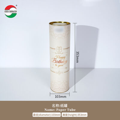 Loose Tea Airtight Easy to Tear off Collagen Protein Powder Cardboard Paper Can Spices Paper Composite Cans for Food