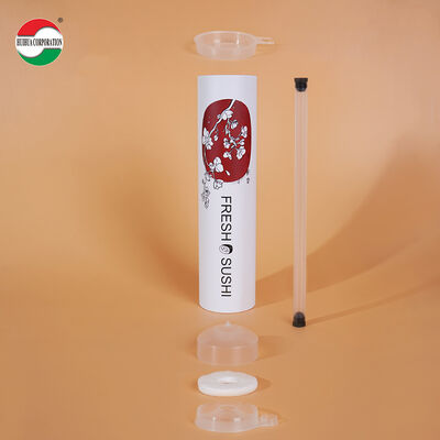 Food Grade Eco Friendly Sushi Paper Tube with Custom Logo Printed for Biodegradable Sushi Packaging