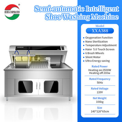 Commercial 3500W Semi-Automatic Shoes Wash Machine Stainless Steel with Sterilization Feature for Laundry Equipment