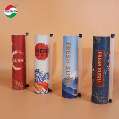 Food Grade Eco Friendly Sushi Push Pop Paper Tube Container with Customized Logo