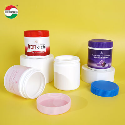 Customized White Food Grade HDPE Plastic Jar With Screw Cap for Protein Powder Supplement