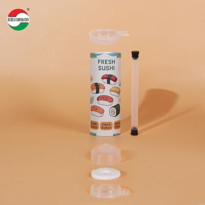 Short 47mm Height Sushi Push Pop Paper Tube Food Grade Custom Printed Sushi Paper Tube