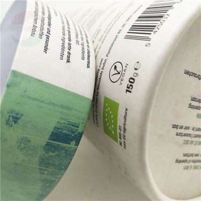 Eco - Friendly Green Tea Cylinder Tube Packaging With Aluminum Foil Liner
