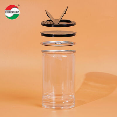 Wholesale Clear PET Seasoning Can, Food Safe Spice Packaging with Aluminum Easy Open End, Custom Logo Available